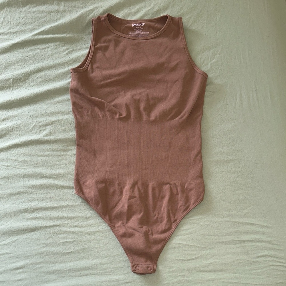Sleeveless brown Bodysuit